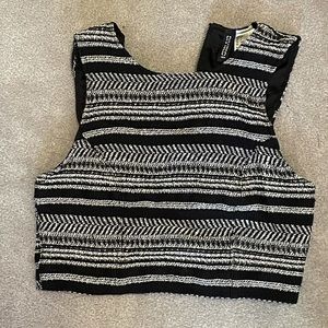 Patterned crop top, not worn a lot